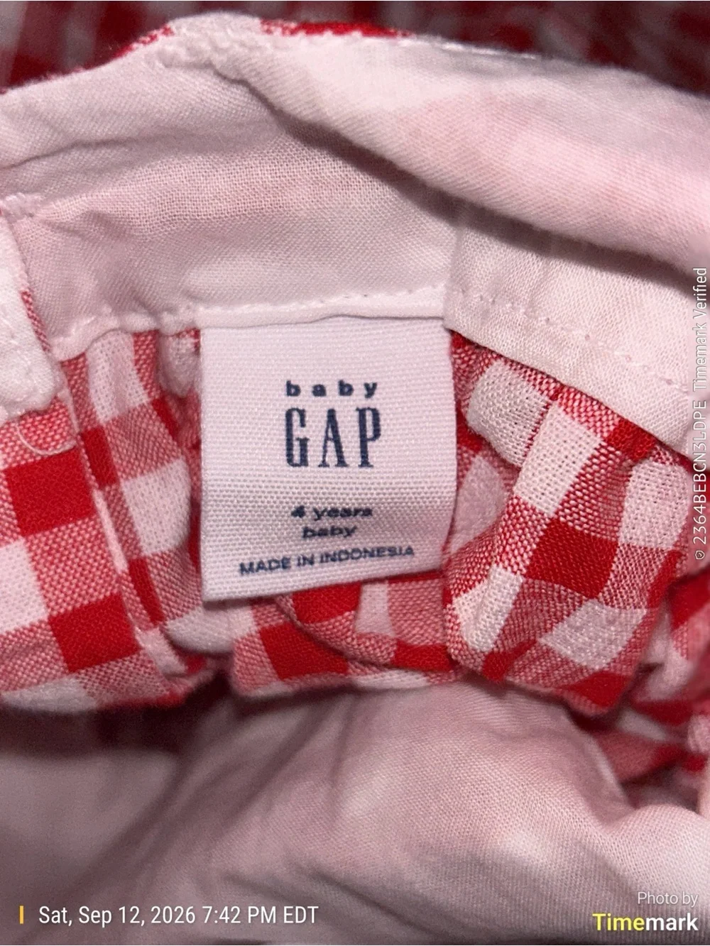 GAP Red and White Gingham Sundress for Girls